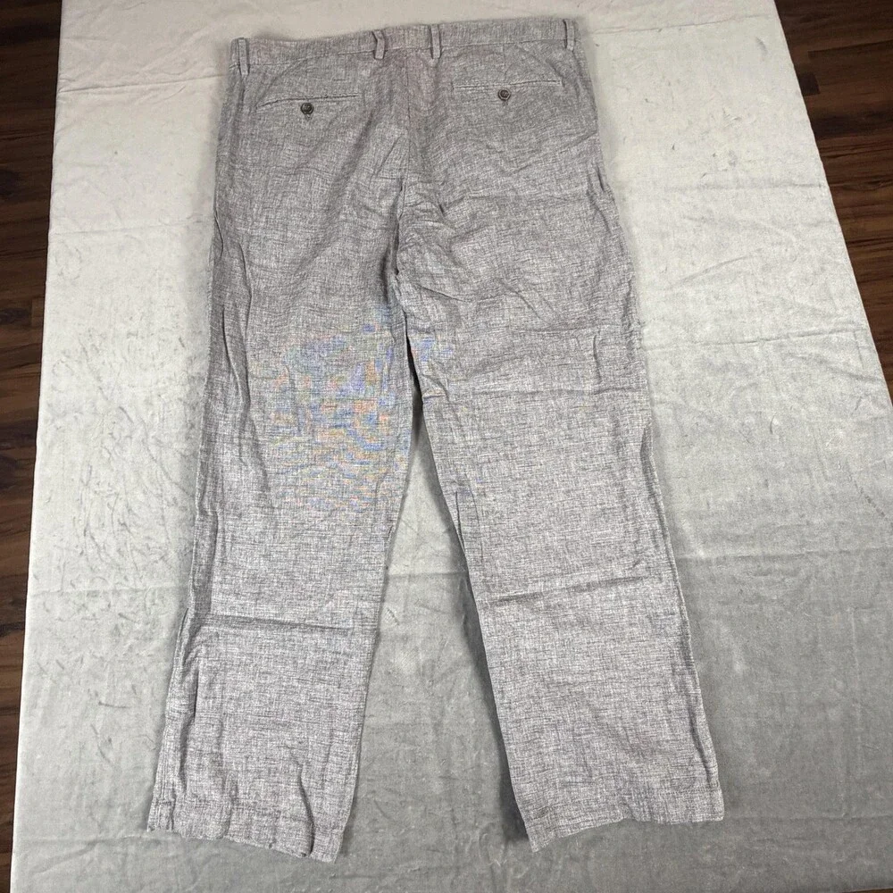 Banana Republic Pants Mens 38x28 Gray Linen Cotton Chino Regular Fit Straight